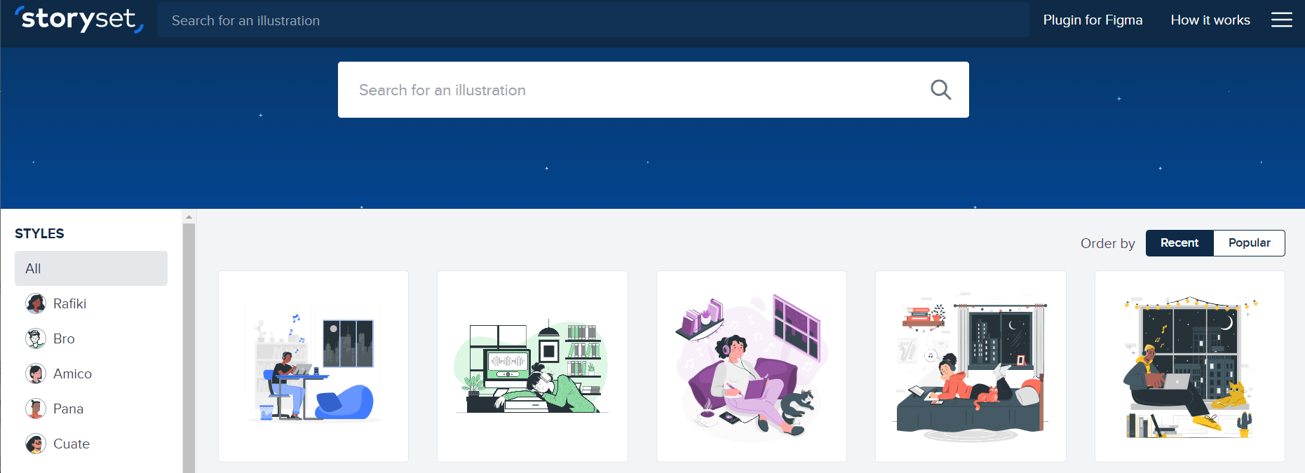 معرفی سایت عکس سایت storyset