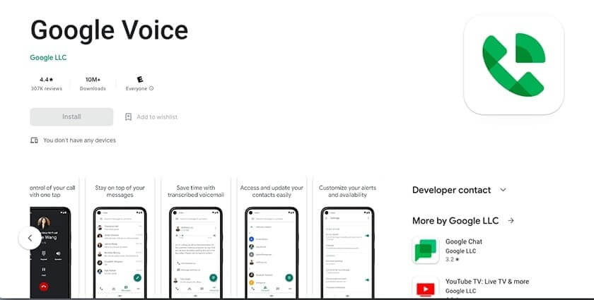 آموزش ساخت اکانت گوگل وویس Google Voice در 4 مرحله دریافت اپلیکیشن گوگل وویس