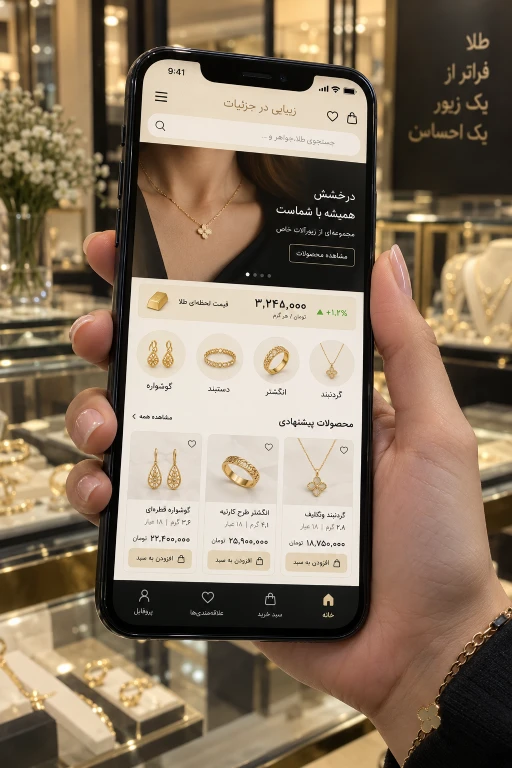 طراحی سایت برای طلافروشی