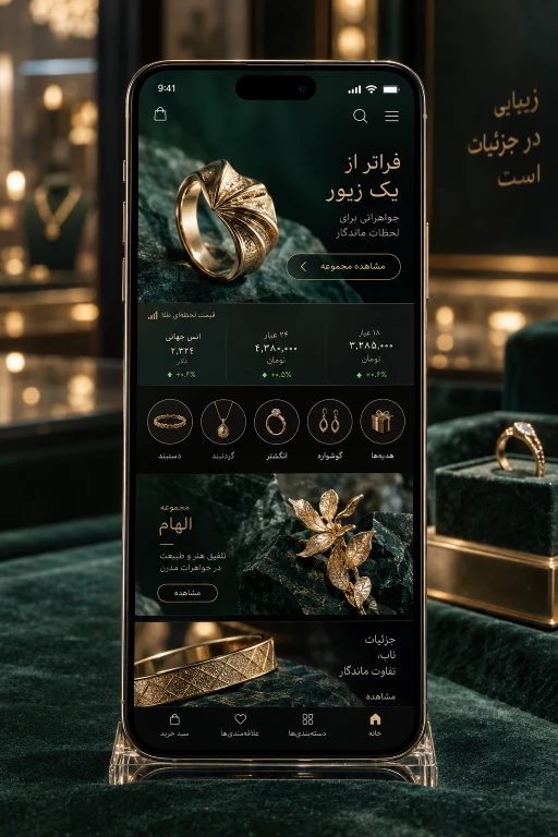 طراحی سایت برای طلافروشی